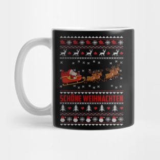 Ugly Christmas Santa Sleigh Deer Gift Mug